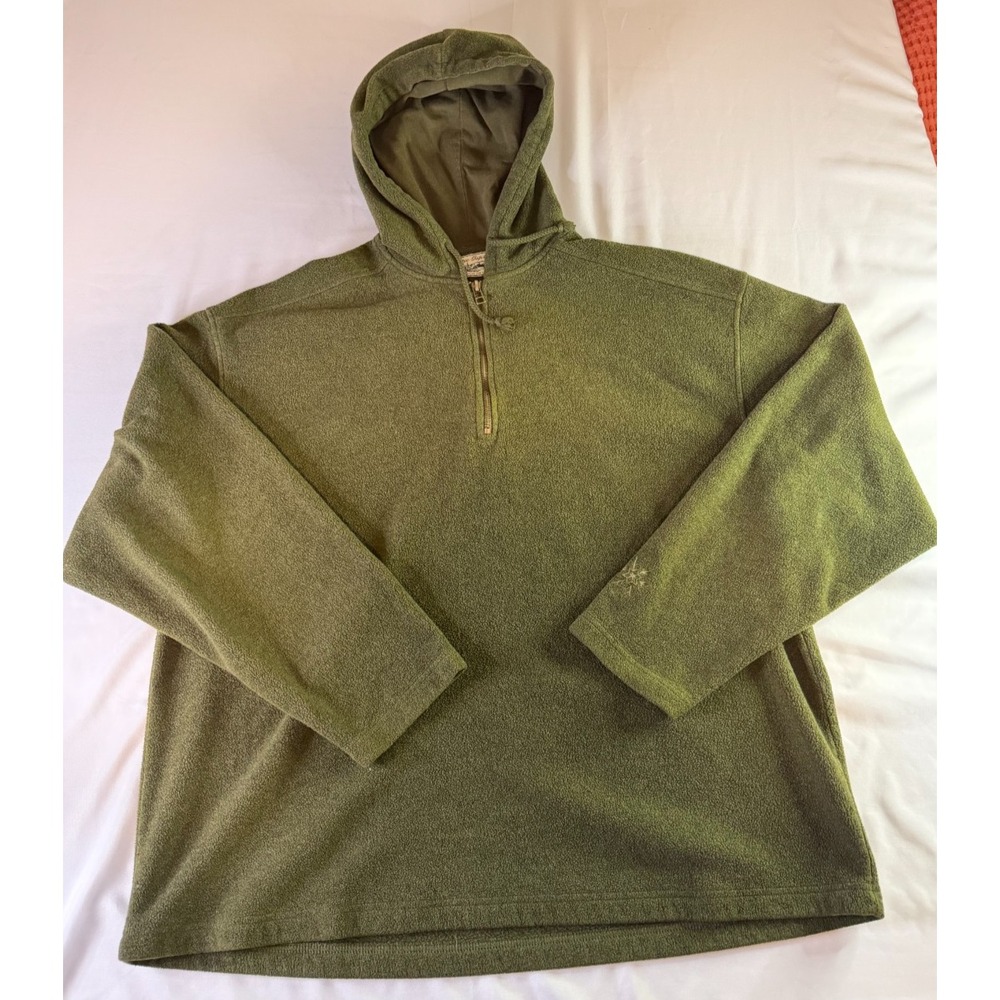 Gap Fleece 1/4 Zip Pullover Men's XL‎ Olive Green Gorpcore Vtg Outdoor Hooded